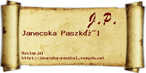 Janecska Paszkál névjegykártya
